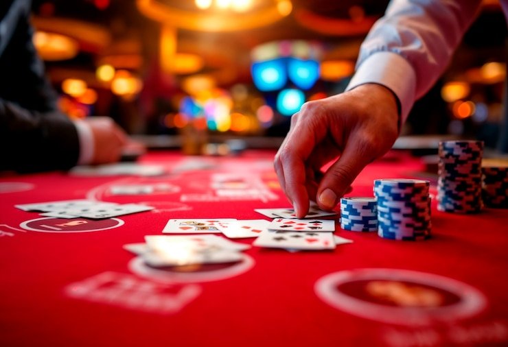 Antarmuka aplikasi mobile carlotta menampilkan meja live dealer dengan dealer langsung dan opsi navigasi sportsbook